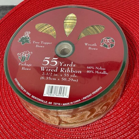 Members Mark Wired Ribbon Gold 55 yards NWT - Picture 3 of 5